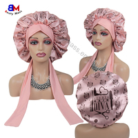 Bonnet en Satin Soyeux de Luxe pour Cheveux, de Créateur, Vente en Gros, Bonnets de Nuit Personnalisés pour Femme
