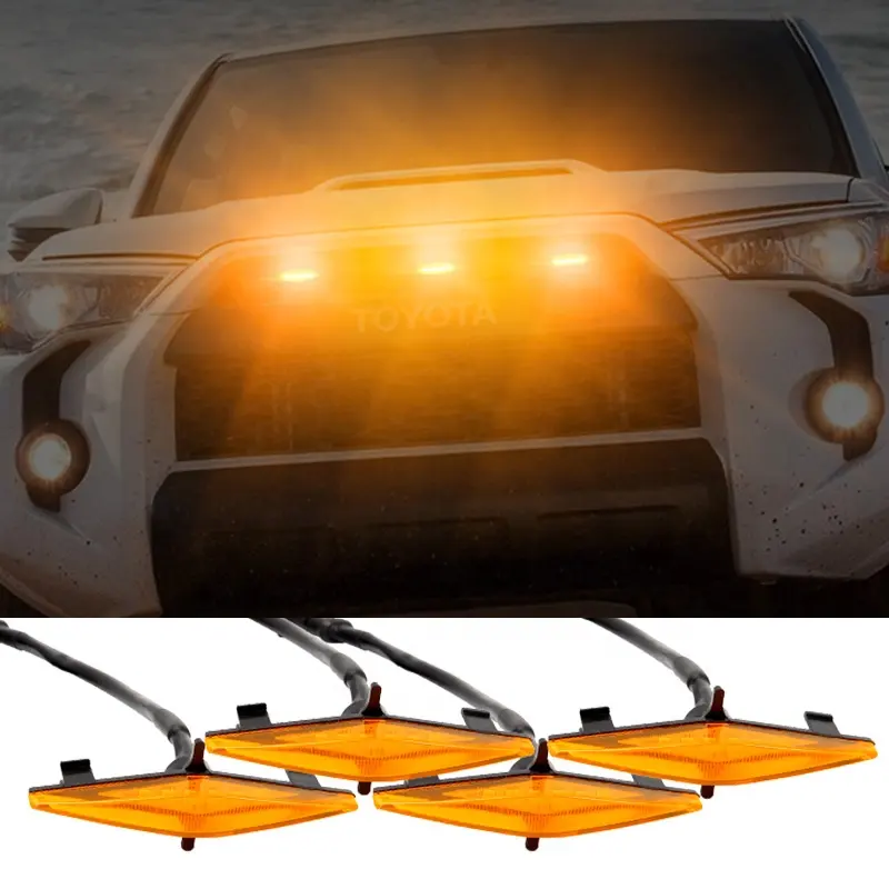 Grade Dianteira Grill Luzes Led Lâmpada Para Toyota 4runner 2014-2019 Acessórios Do Carro Para Carros Universais Suv Ou Pick-up Truck