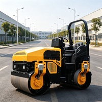 Rouleau compresseur routier robuste de 12 tonnes pour le pavage d'asphalte sur de grandes surfaces, rouleau compresseur routier de 12 tonnes