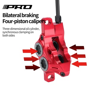 IIIPRO MTB Oil <span class=keywords><strong>Brake</strong></span> 4 Pistão Freio a Disco Hidráulico Dianteiro e Traseiro Freio 800mm/1550mm CNC Totalmente Interno Routing Split - Product Image 4