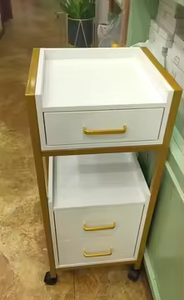 Juego de salón de cuero duradero moderno con carrito silla de barbero espejo cama de champú para barbería - Product Image 4