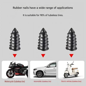 Kit de réparation de pneus à vide multi-tailles avec clous en caoutchouc et tournevis, emballage en boîte plastique, pour atelier de réparation automobile, accessoires de vente en gros - Product Image 3