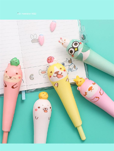 Wunderschön gestaltetes kunden spezifisches Logo Tier gummi Squishy Weihrauch Kawaii Schwamm Gel Pen für Schul büro Neuheit Promos - Product Image 5