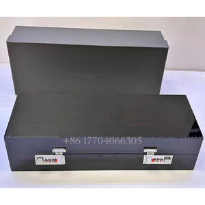 Caja de exhibición para relojes cuadrada de madera verde de alta calidad con 5 ranuras, forro de PU, resistente a golpes, serie de marca - Product Image 6