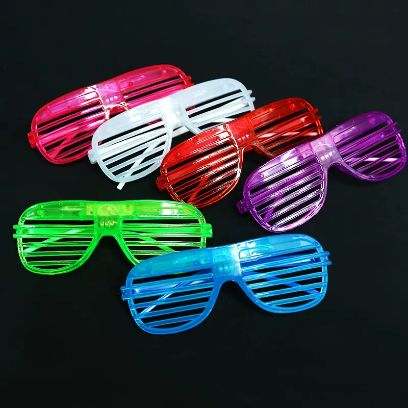 Cheap 3 Flash Modes LED Shutter Shades Sunglasses Luminous Light Up Glasses for Bar Neon Party Cheerful Gathering Event Supplies