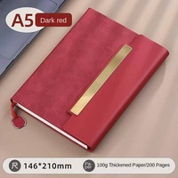 Cuaderno Personalizable A5 con Tapa Dura de PU, Triple Pliegue, Cierre Magnético, Encuadernación Inalámbrica con Pegamento, para Regalo, Oficina, Reuniones de Negocios
