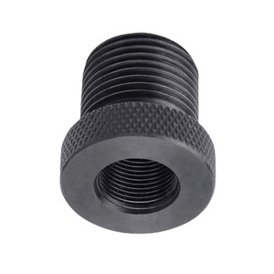 Adaptador de filtro de combustible roscado 1/2-28 a 13/16-16, conector de filtro de aceite de metal moleteado para modificación de automóviles, negro JXSS016 - Product Image 2