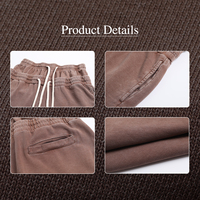 Shorts vintage pour homme 320g avec double ceinture, finition effet neige délavée, design inspiré de la côte ouest
