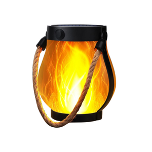 ソーラージュート炎ライトUSB充電式屋外中庭装飾防水吊り下げ多機能照明 - Product Image 1