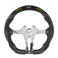Volant de direction en fibre de carbone véritable à LED couleur personnalisée pour BMW M2 M3 M4 M5 M6 X5M X6M F30 F20 F80 F87