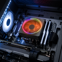 Refroidisseur de processeur AMD Wraith Prism RGB avec caloduc en cuivre, ventilateur silencieux, compatible avec les sockets AM4 et AM5 pour processeurs Ryzen 5 et 7, idéal pour les configurations de jeux PC.