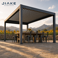 Jiake 6063-T5 Aluminium-Pergola mit Motorisiertem Lamellendach für Bauernhof-Hinterhof, Garten, Terrasse, Outdoor-Pavillon
