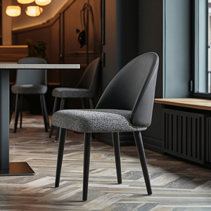 เก้าอี้ร้านอาหารผ้ากำมะหยี่แบบย้อนยุคที่ทันสมัยมาตรฐาน CE สำหรับการรับประทานอาหารในเชิงพาณิชย์กลางแจ้งโรงแรมห้องนั่งเล่นและโรงเรียน - Product Image 5