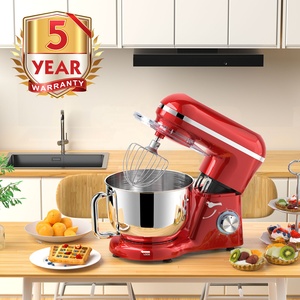 Batteur à pâte électrique, boîtier ABS, engrenage métallique, 2000W, 5,5L, bol en acier inoxydable 304, moteur en cuivre pur à 6 vitesses - Product Image 4