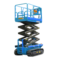 Plateforme de travail aérienne intérieure 10M 12M, élévateur à ciseaux électrique mobile pour travaux en hauteur, 1688 Fabricants de grues chinoises pour le nettoyage des bâtiments