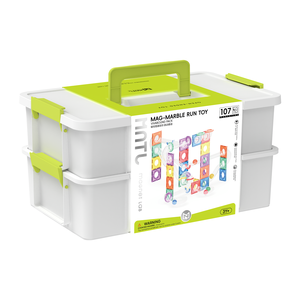 Jouets éducatifs <span class=keywords><strong>Montessori</strong></span> Mntl : Circuit <span class=keywords><strong>de</strong></span> billes <span class=keywords><strong>magnétique</strong></span> 107 pièces, blocs <span class=keywords><strong>de</strong></span> <span class=keywords><strong>construction</strong></span> en plastique pour jeu <span class=keywords><strong>de</strong></span> <span class=keywords><strong>construction</strong></span> <span class=keywords><strong>de</strong></span> pistes <span class=keywords><strong>de</strong></span> billes - Product Image 3