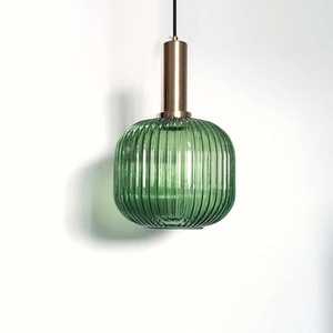 <span class=keywords><strong>Lampada</strong></span> <span class=keywords><strong>a</strong></span> <span class=keywords><strong>sospensione</strong></span> <span class=keywords><strong>a</strong></span> LED moderna in vetro con supporto in metallo dorato <span class=keywords><strong>a</strong></span> coste per illuminazione di <span class=keywords><strong>sospensione</strong></span> in vetro per sala da pranzo - Product Image 5