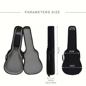 Estuche Rígido Profesional para Instrumentos Musicales, Estuche de Viaje Impermeable para Guitarra Acústica, Funda para Bajo - Product Image 6