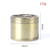 Nouveau Design Moulin à Herbes Portatif en Alliage de Zinc à 4 Pièces, Broyeur Manuel en Métal pour Tabac et Épices, Vente en Gros