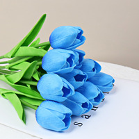 Künstliche PU-Tulpe mit Einzelstiel für Frühling und Sommer, Dekorative Blume für Zuhause, Hochzeit, Party und Blumenarrangements