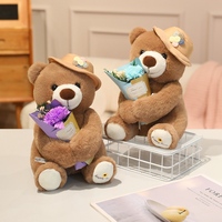 Boneka Beruang Teddy Super Lembut Grosir Pabrik, Mainan Hewan Boneka Isi Dakron, Hadiah Ideal untuk Hari Ibu dan Hari Valentine