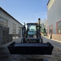 Traktor 120HP Laris Manis, Traktor Kebun Roda dengan Loader Depan, Backhoe, Bajak, dan Trailer