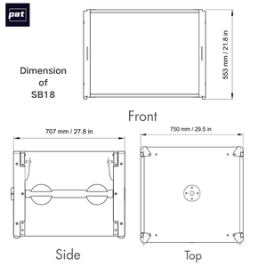 Pat SB18 プロフェッショナル シングル 18インチ パッシブ サブウーファー 高品質 防水 18インチ ラインアレイ スピーカー サブベース - Product Image 3