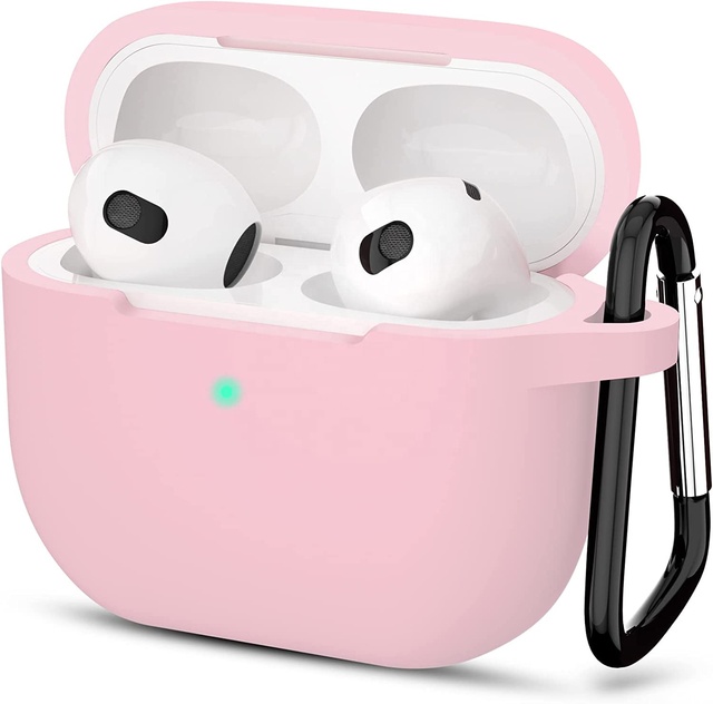 For AirPod 4th 3rd Generation Case Cover Full Protective Silicone Skin with Karabiner for Women Girls