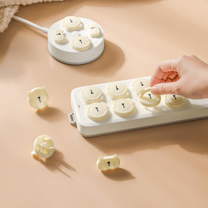 Childproof Power Strip Cover White Plastic <b>Socket</b> Protector For Home Safety - Product Image 1