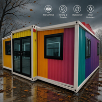 Maison conteneur préfabriquée modulaire pliable prête à l'emploi 40FT 30FT 20FT, Villa compacte portable extensible à double aile