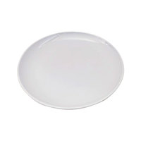 Assiette de service ronde en mélamine blanche, vaisselle imitation porcelaine, plat profond pour hôtel, restaurant, traiteur