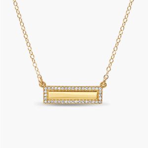 Jietao נירוסטה עמיד למים cz pave muli בצורת קוואן תליון זהב <span class=keywords><strong>14k</strong></span> גבולות זהב <span class=keywords><strong>14k</strong></span> גבולות שרשרת תליון לנשים - Product Image 1