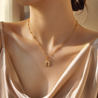 Collier en pierre naturelle, acier inoxydable doré, perles multicolores, bijoux bohèmes, collier tendance, bijoux fantaisie
