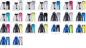 时尚雪装女男青年2件套羊毛雪装连帽滑雪夹克裤子套装 - Product Image 4