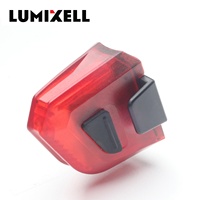 Lumixell 4 Lumen LED Feu arrière de vélo rechargeable par USB, portable, rouge, pour la conduite nocturne, en ABS, résistant à l'eau IPx4, 12 heures d'autonomie