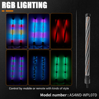 2026 2PCS Phares LED RGB avec projecteur supérieur, clignotants ambrés et feux de freinage rouges pour camion, buggy et tout-terrain