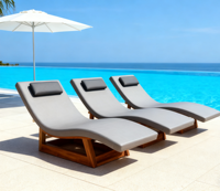 Lit de spa en cuir véritable pour intérieur et extérieur, design moderne, chaise longue individuelle, usage commercial, éponge haute densité, aluminium, massage