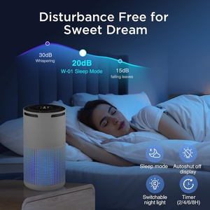 <span class=keywords><strong>Purificateur</strong></span> <span class=keywords><strong>d</strong></span>'<span class=keywords><strong>air</strong></span> électrique de bureau à charbon actif <span class=keywords><strong>HEPA</strong></span>, construction en plastique, fonctionnement silencieux, certifié ROHS, lumière nocturne, aromathérapie - Product Image 5