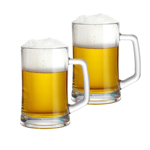 Jarras <span class=keywords><strong>de</strong></span> <span class=keywords><strong>Cerveza</strong></span> <span class=keywords><strong>de</strong></span> 500 ml, Jarras <span class=keywords><strong>de</strong></span> Vidrio con Base Ancha y Asa, Jarras <span class=keywords><strong>de</strong></span> <span class=keywords><strong>Cerveza</strong></span> sin Plomo para Bar, Whisky, Cócteles, Jugos y Bebidas - Product Image 1