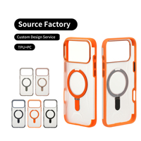 Étui de téléphone de luxe de haute qualité, étanche, antichoc, finition mate, avec support magnétique invisible, coque hybride TPU PC pour