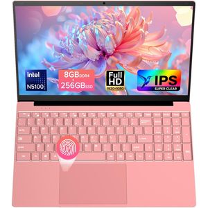 โน้ตบุ๊ก Molegar ขนาด 15.6 นิ้ว FHD IPS แรม 8GB SSD 256GB ซีพียู Celeron N5100 คอมพิวเตอร์สำหรับนักเรียน สีโรสโกลด์ - Product Image 1