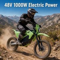 Moto tout-terrain électrique transfrontalière européenne et américaine 48V 1000W, vitesse 80 km/h, grande autonomie, batterie lithium, Dirt Bike tout-terrain