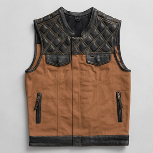 Gilet en cuir classique respirant pour homme, léger, décontracté, pour l'hiver, vêtement d'extérieur, OEM/ODM disponible, couleurs personnalisées, logo personnalisé - Product Image 1