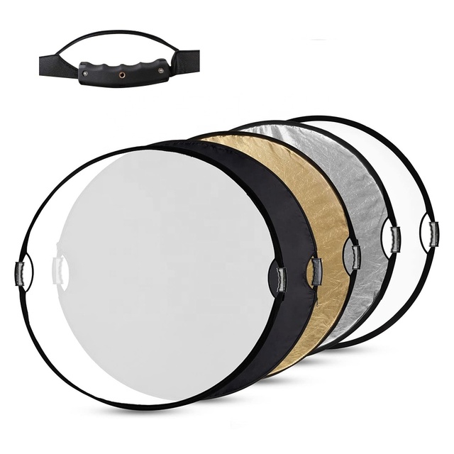 5 in 1 Photo Reflector 110cm 43" Camera Light Studio Reflectors With Handle for Photography Photo Studio Lighting