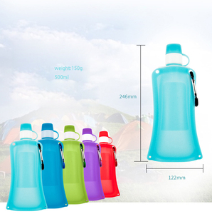 Bouteille d'eau pliable en silicone sans BPA - Product Image 5