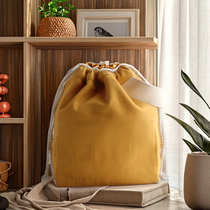 <span class=keywords><strong>Bolsa</strong></span> de Lona para Proyectos de Tejer, <span class=keywords><strong>Bolsa</strong></span> con Cordón para Guardar Obras de Crochet - Product Image 3