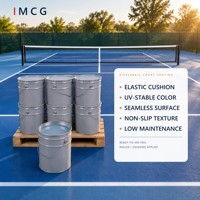 Revêtement de terrain de pickleball en acrylique élastique MCG, peinture pour sols sportifs à base d'eau pour surfaces de terrains intérieurs et extérieurs