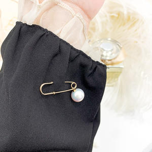 Broche en or 14 carats plaqué or avec accessoires en perles DIY, 8 à 12 perles, pendentif avec support vide, processus de moulage en or, broches tendance - Product Image 2