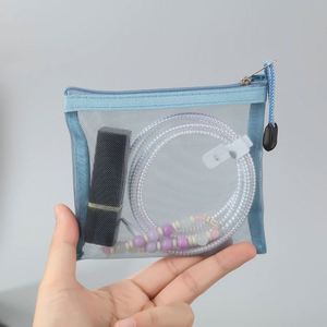 Mini Morandi - Bolsa de Almacenamiento Transparente de Malla con Cierre de Cremallera para Documentos, Material Escolar, Cosméticos, Monedero B8 - Product Image 4