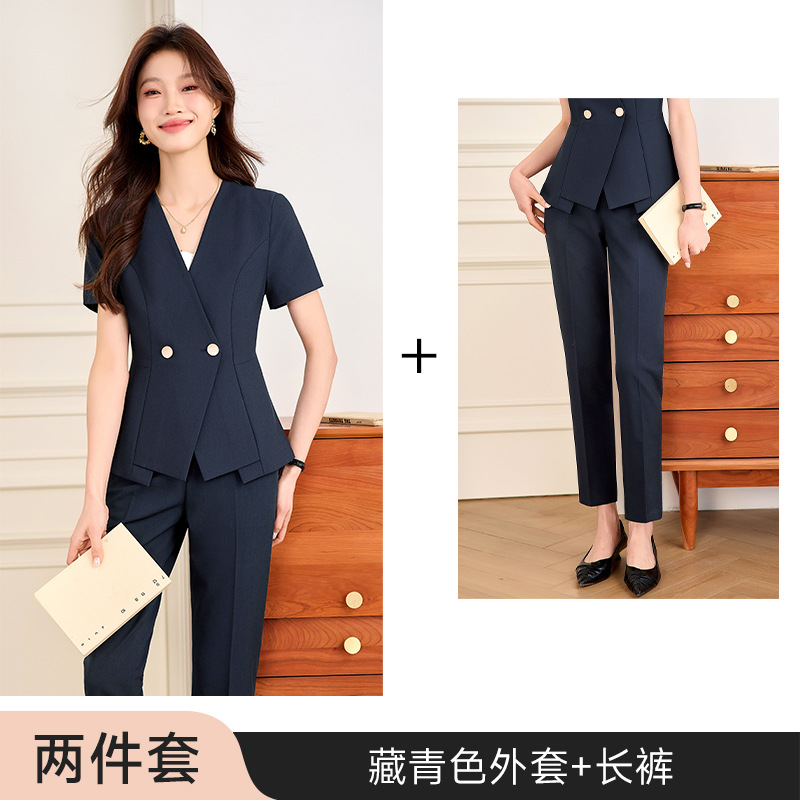 Navy blue coat and trousers
